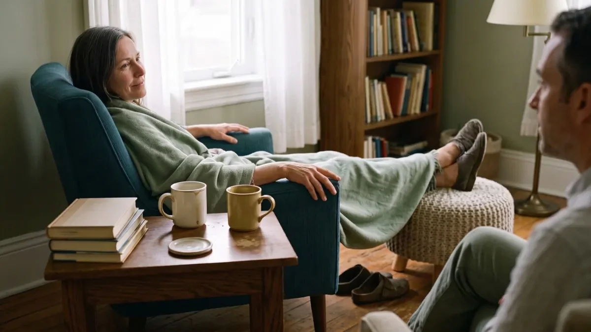 A person finding rest in a Christian burnout recovery session