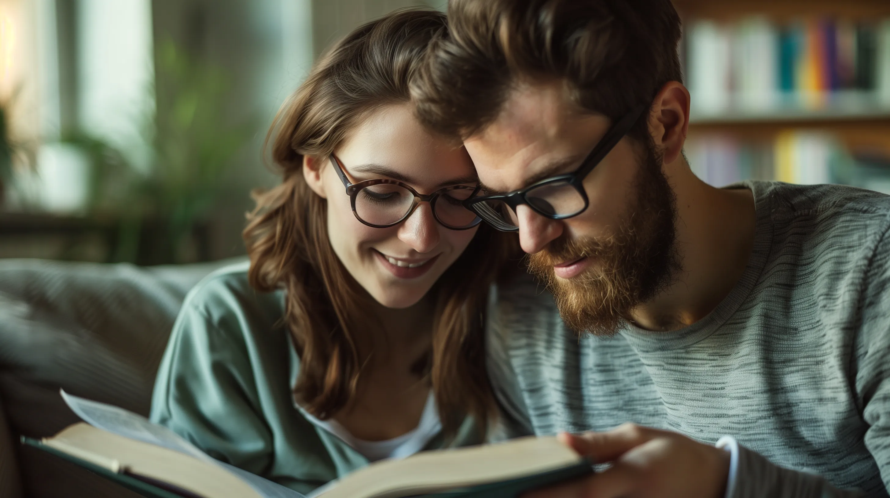 Christian couple praying together during premarital counselling