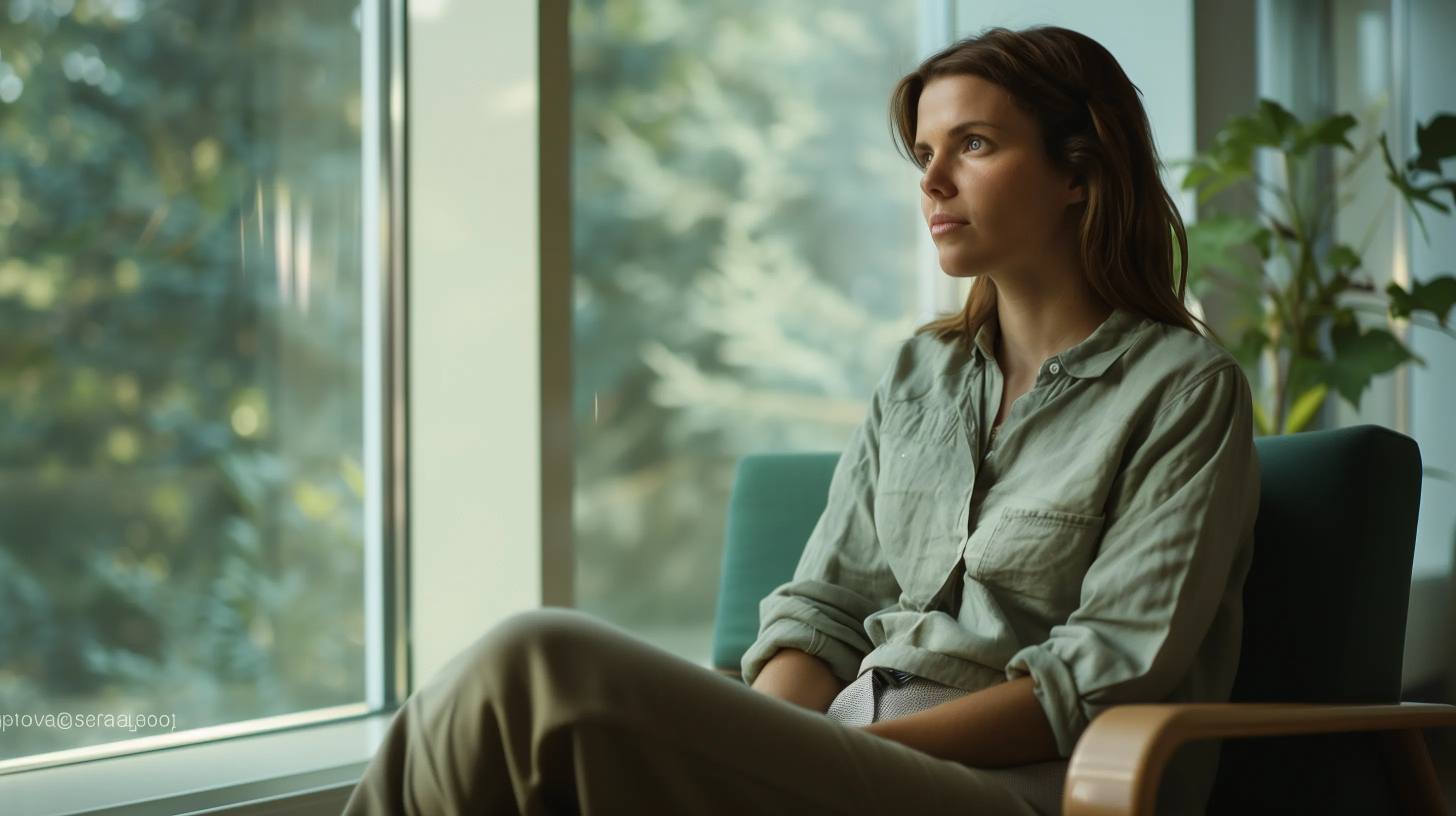 Expectant mother managing pregnancy anxiety