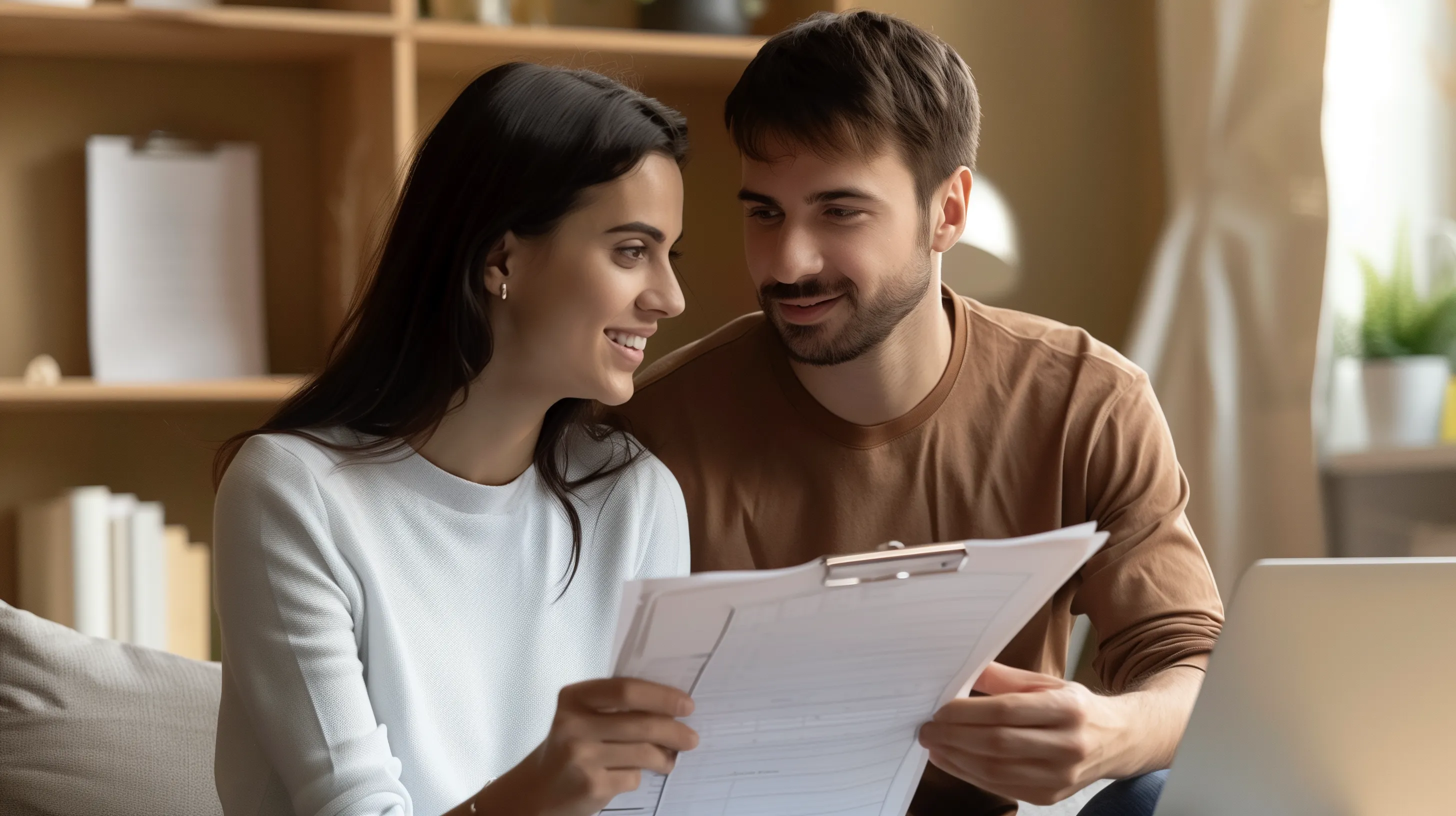 Couple reviewing Prepare and Enrich assessment report