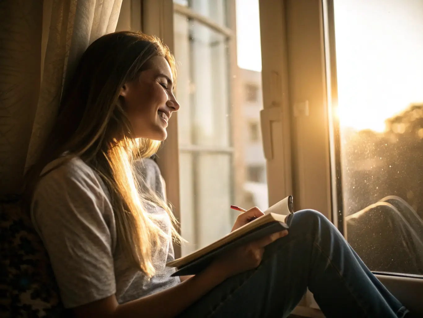 An image of a person sitting peacefully by a window, reflecting hope and renewal, representing Graceway Wellness's approach to depression counseling.